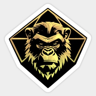 Chimpanzee Vector Art Sticker